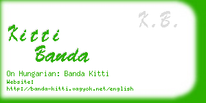 kitti banda business card